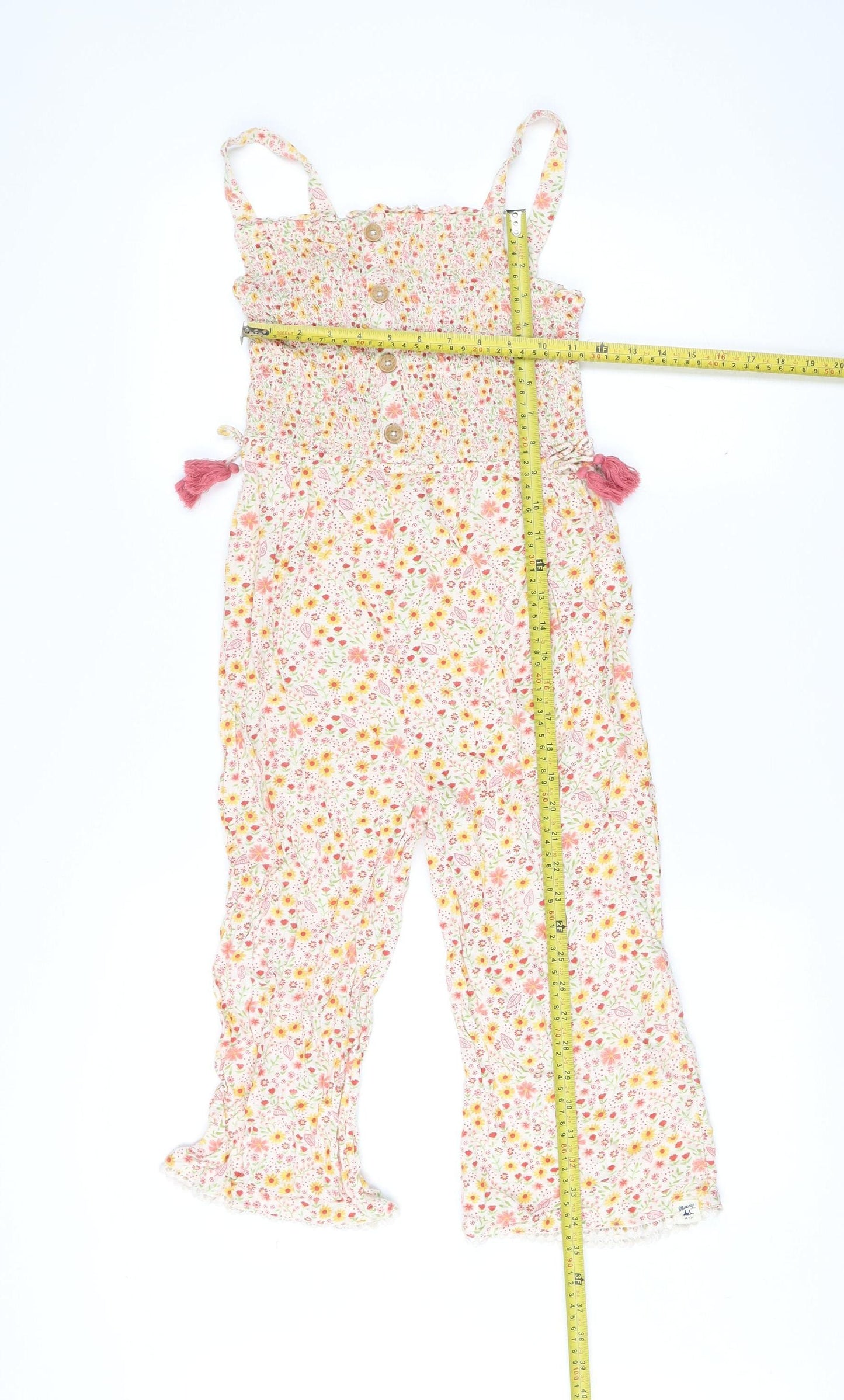 Monsoon Girls Multicoloured Floral Sleeveless Jumpsuit Age 12 Years