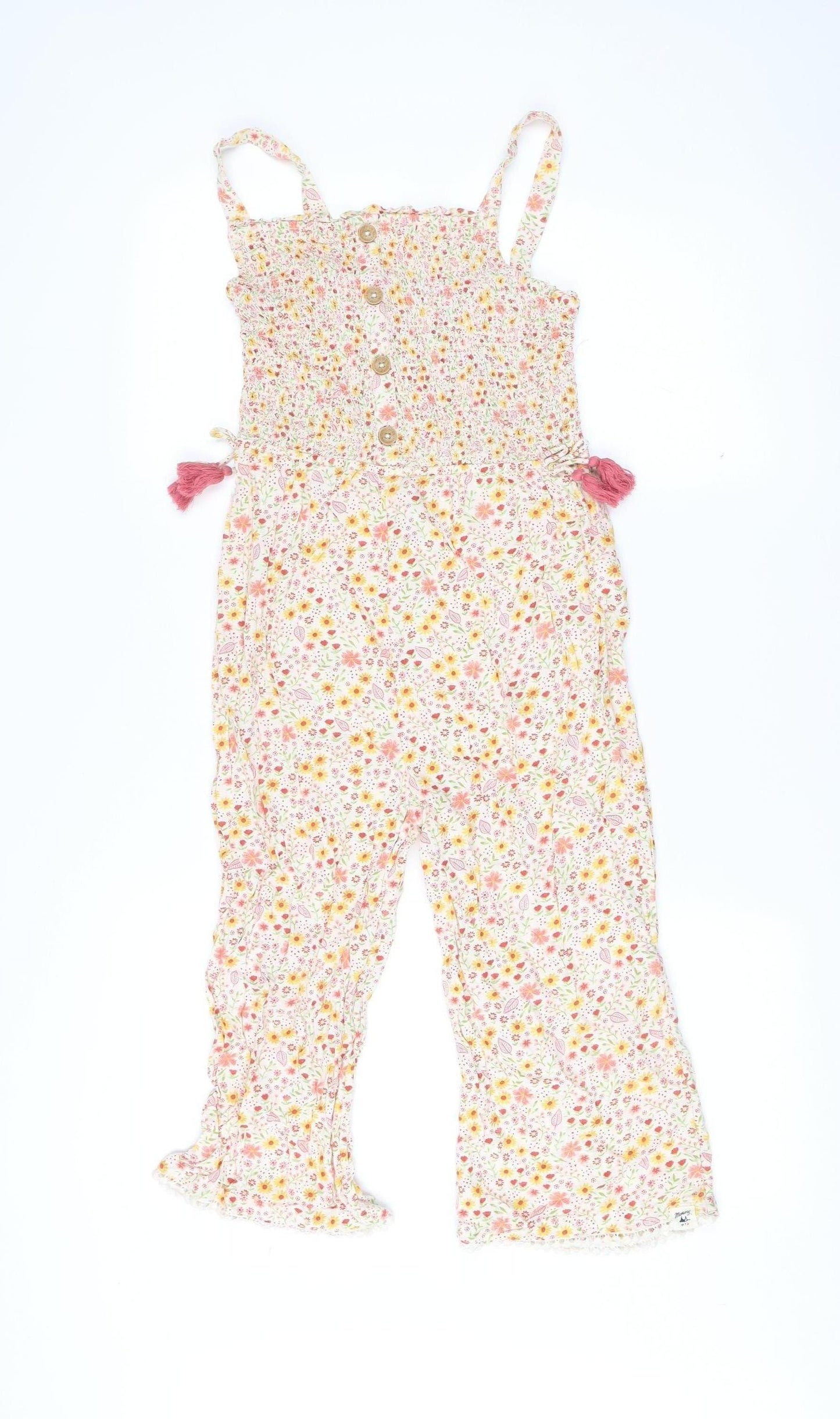 Monsoon Girls Multicoloured Floral Sleeveless Jumpsuit Age 12 Years