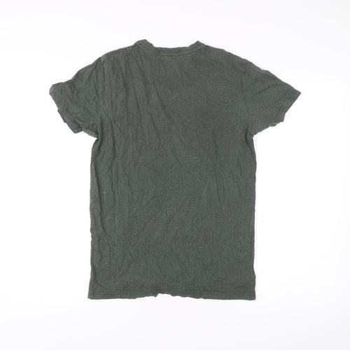 Fred Perry Men’s Green Small Crew Neck Cotton T-Shirt