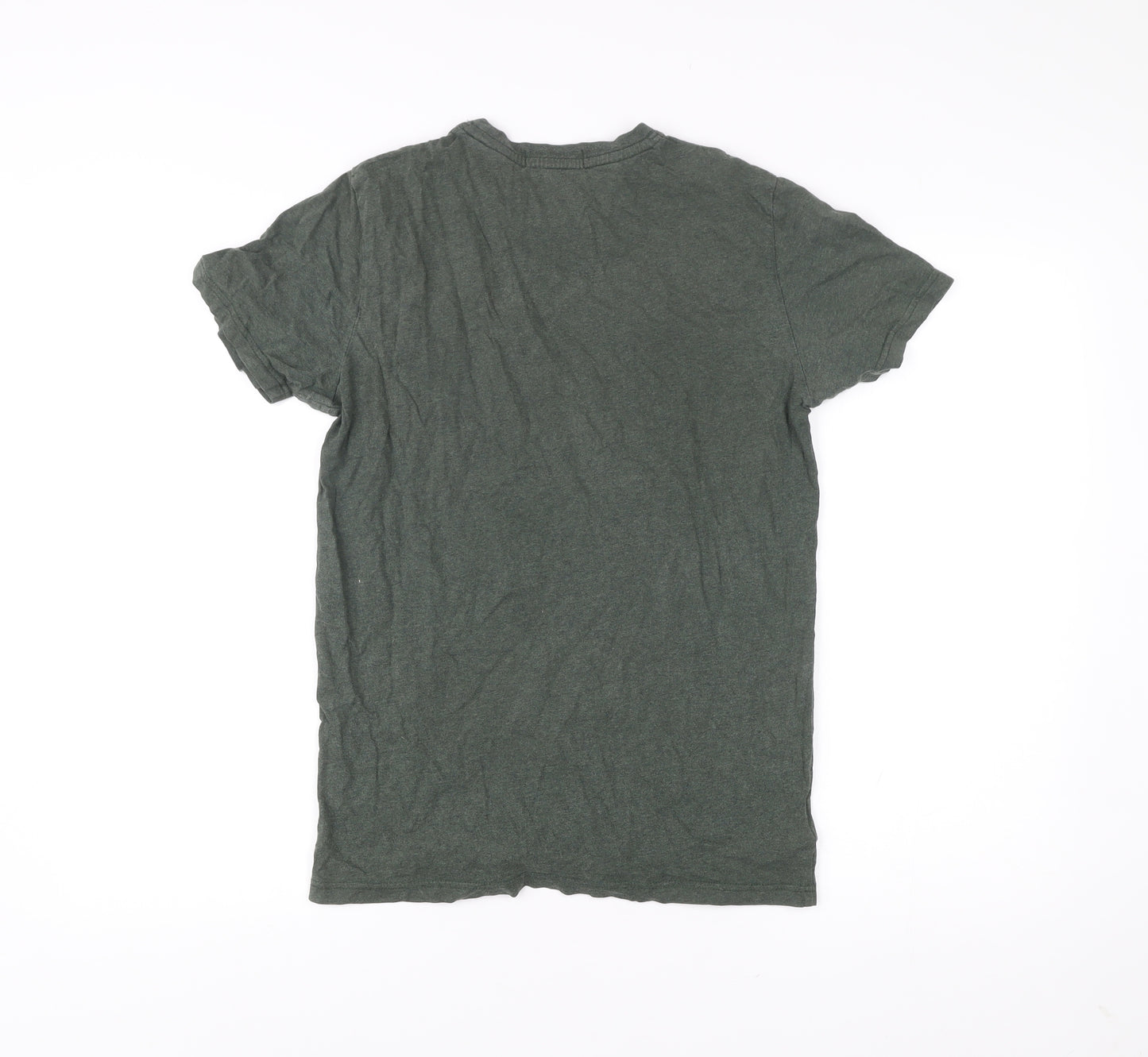 Fred Perry Men’s Green Small Crew Neck Cotton T-Shirt
