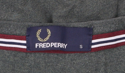 Fred Perry Men’s Green Small Crew Neck Cotton T-Shirt