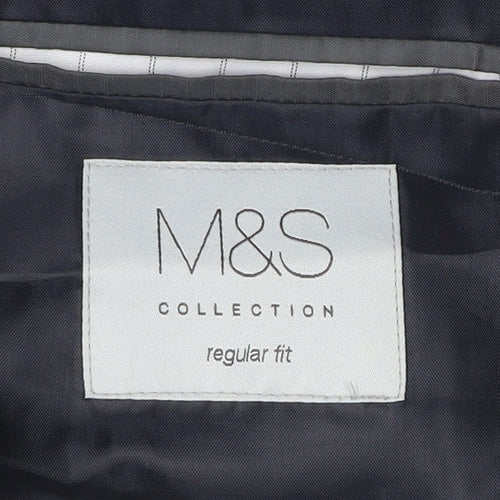 Marks and Spencer Men’s Grey Blazer 44in Regular Fit 2 Button