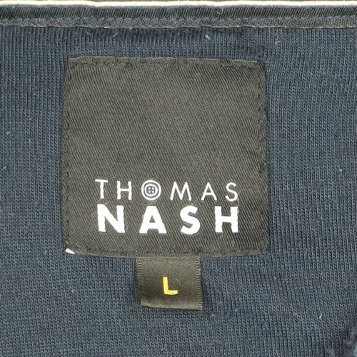 Thomas Nash Mens Blue Fleece Pullover Sweatshirt L 1/4 Zip