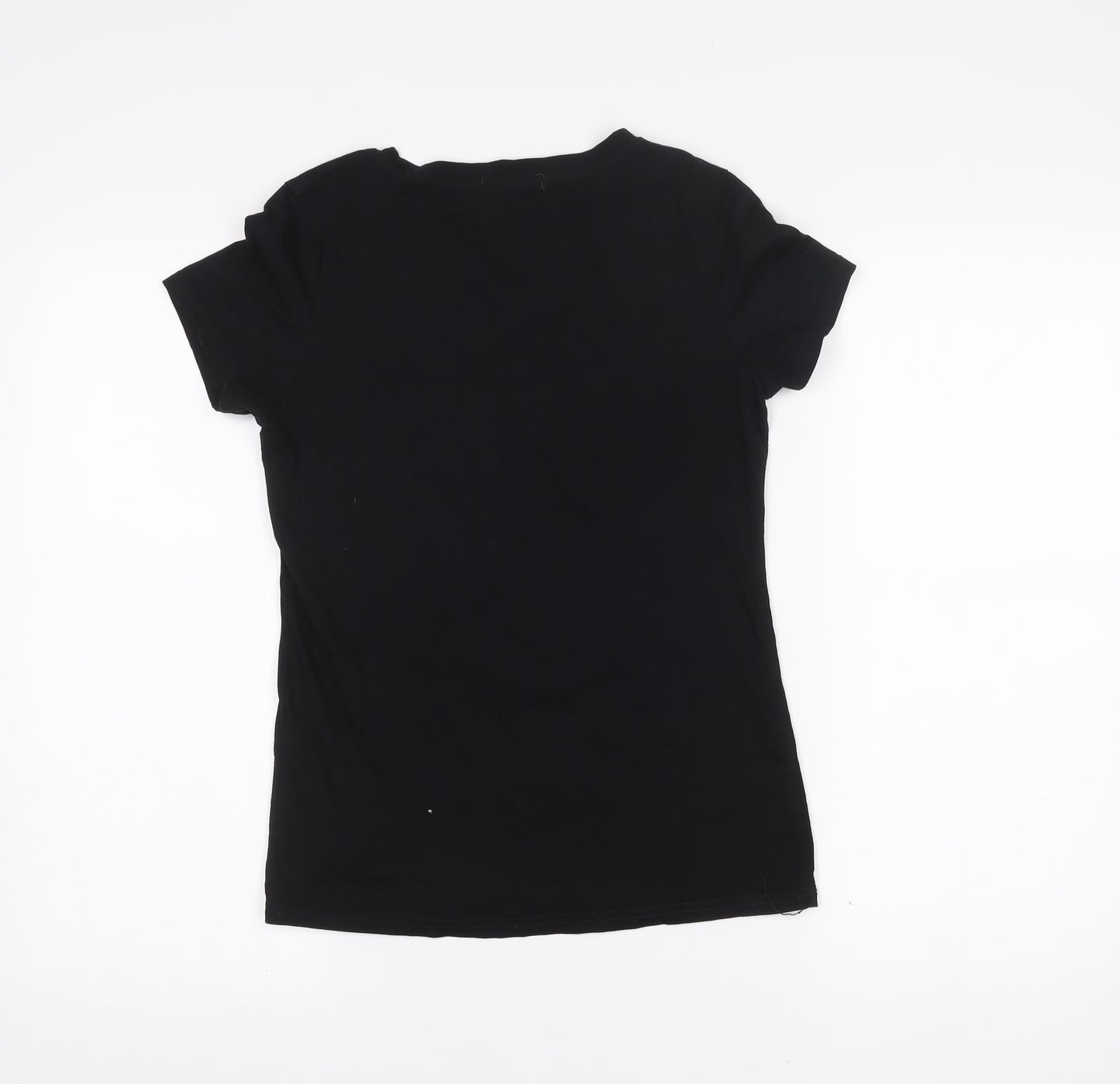 Yu & Me Paris Women's Black S T-Shirt Fearless Female Studded