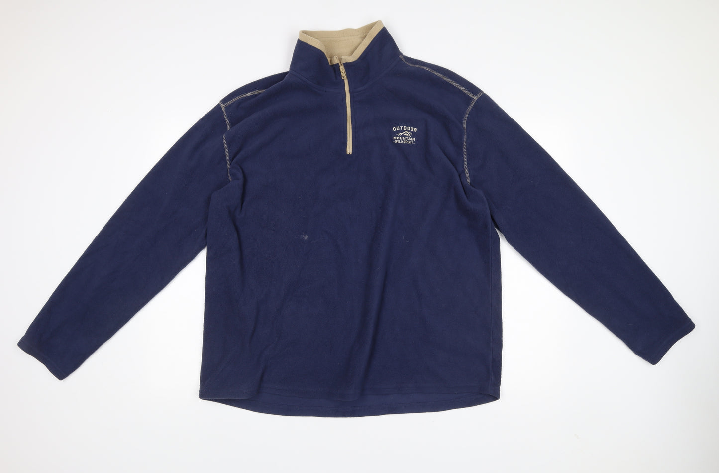 Atlas For Men Men's Blue XL Fleece Pullover Sweatshirt Outdoor 1/4 Zip