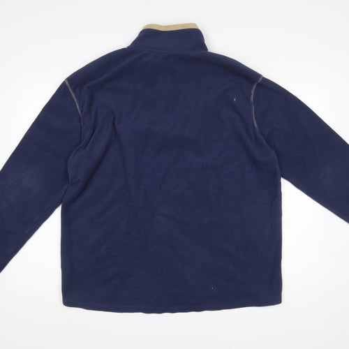 Atlas For Men Men's Blue XL Fleece Pullover Sweatshirt Outdoor 1/4 Zip