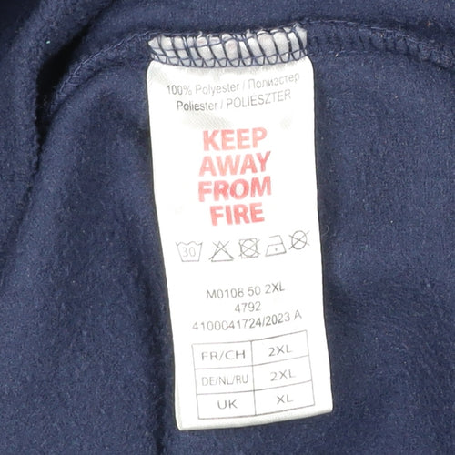 Atlas For Men Men's Blue XL Fleece Pullover Sweatshirt Outdoor 1/4 Zip