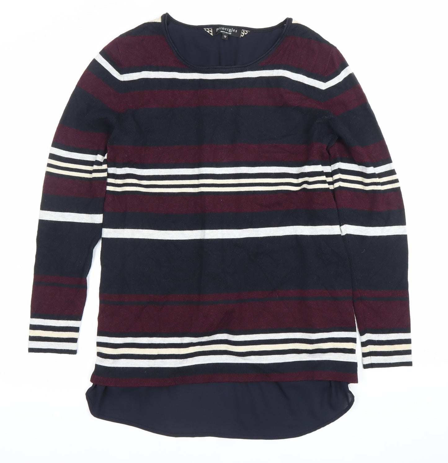 Principles by Ben de Lisi Womens Multicoloured Stripe Jumper Size 12