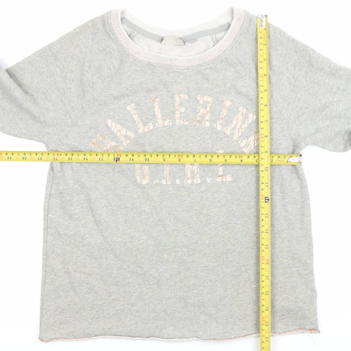 Next Girls Grey Ballerina Girl Pullover Jumper Size 12 Years Long Sleeve