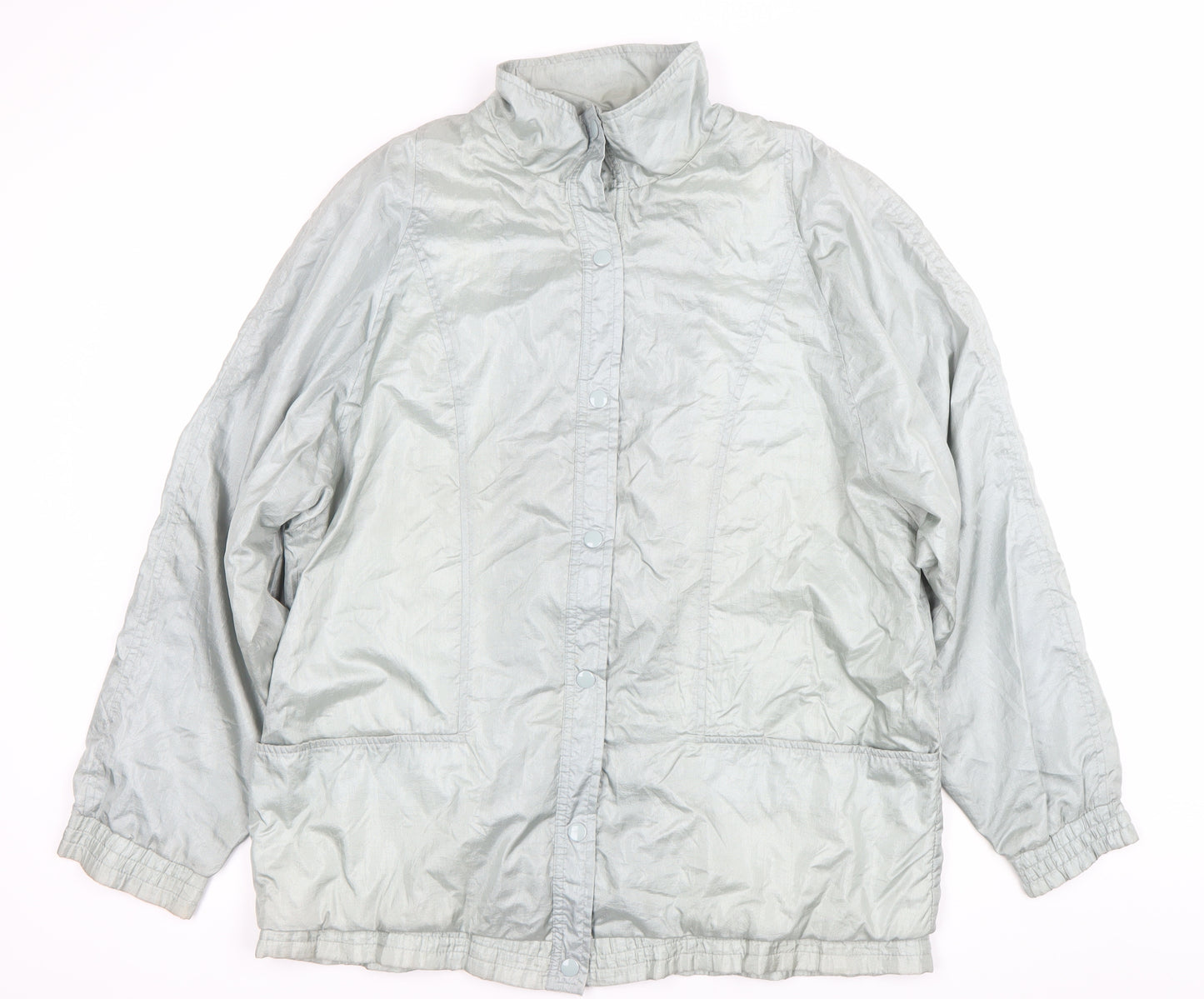 Haband Women’s Grey Nylon Mid-Length Casual Jacket L