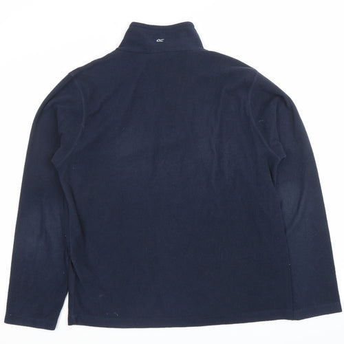 Regatta Mens Blue Fleece Sweatshirt M Pullover 1/2 Zip Outdoor Hiking