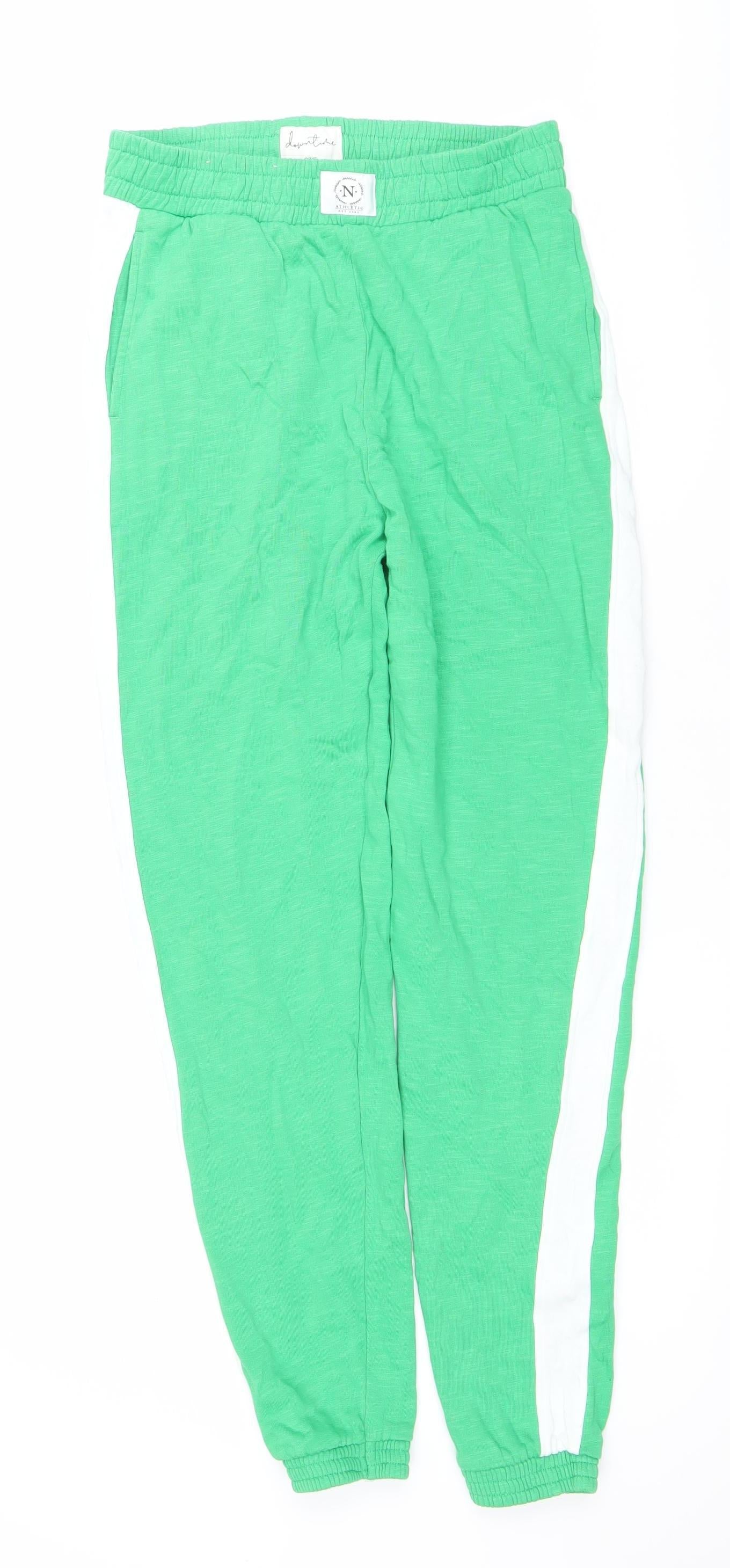 Next Women’s Green Jogger Trousers Size 6 Cotton Elastic Waist