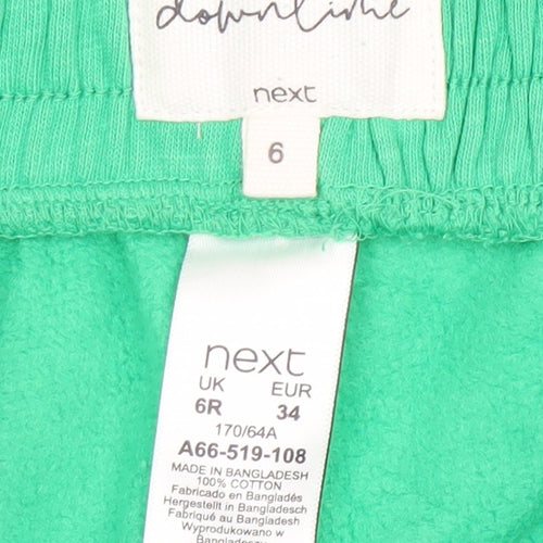 Next Women’s Green Jogger Trousers Size 6 Cotton Elastic Waist