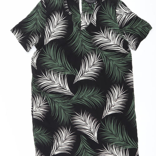 Dorothy Perkins Womens Black Tropical Leaf Blouse Size 14