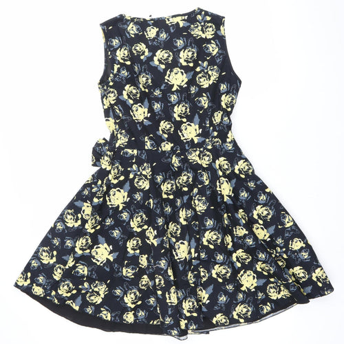 Atmosphere Women’s Black Floral Fit & Flare Dress Size 10