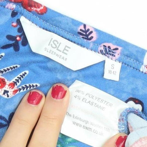 Isle Women’s Blue Floral Animal Print Shift Dress Size 10-12