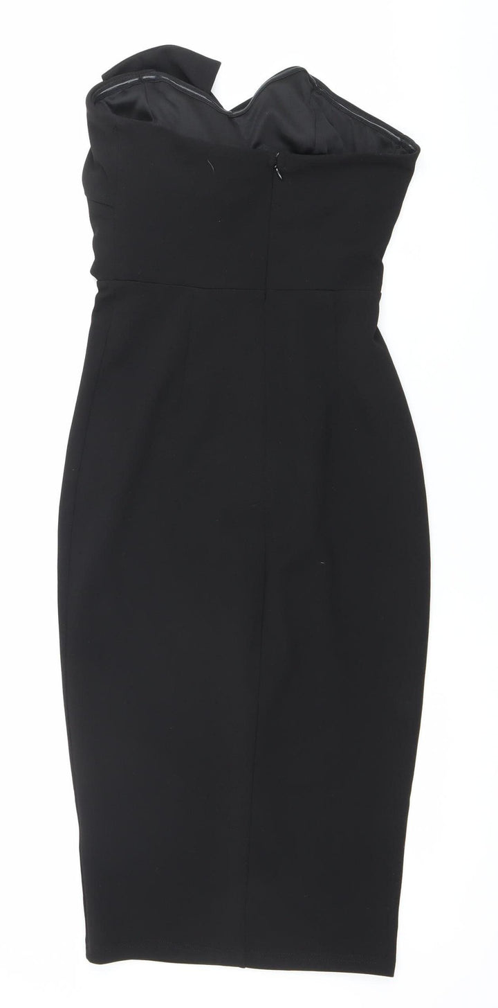 Pink Boutique Women’s Black Size 8 Strapless Bodycon Dress
