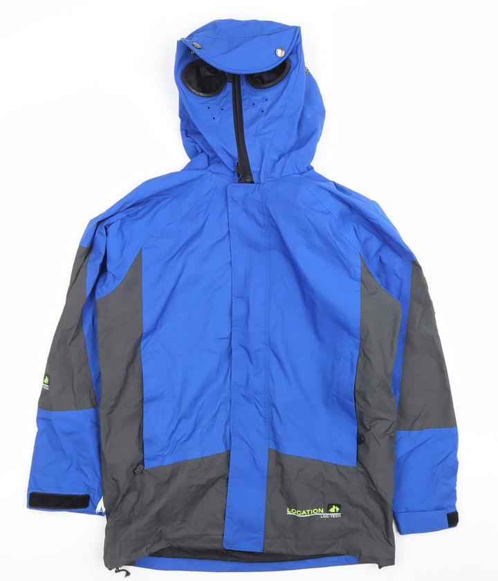 Location Boys Blue Waterproof Hooded Rain Coat Jacket Size 5 Years