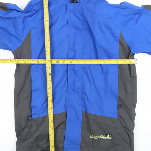 Location Boys Blue Waterproof Hooded Rain Coat Jacket Size 5 Years