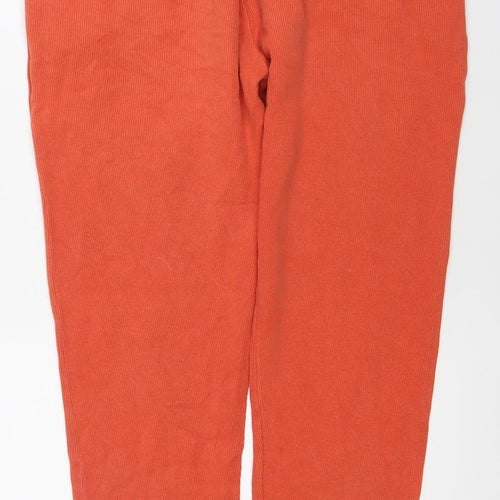 Union River Womens Orange Jogger Trousers Size 10-12 Cotton