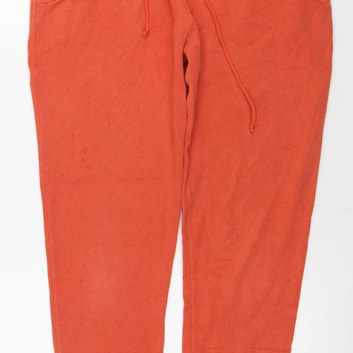 Union River Womens Orange Jogger Trousers Size 10-12 Cotton