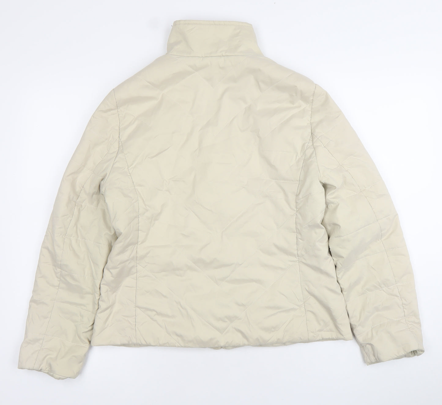 Precis Women’s Beige Quilted Puffer Jacket Size 12 Lightweight