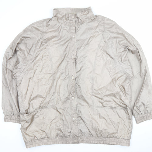 Haband Womens Plus Size 20 Beige Windbreaker Jacket Casual Nylon