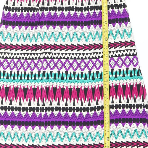 LOOK Womens Multicoloured Aztec Midi Slip Dress Size 10