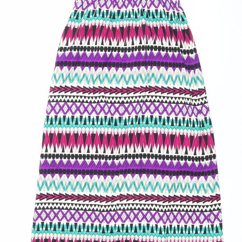 LOOK Womens Multicoloured Aztec Midi Slip Dress Size 10