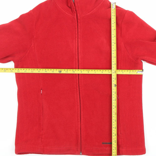 Maine New England Womens Red Fleece Jacket Size 12 Full Zip