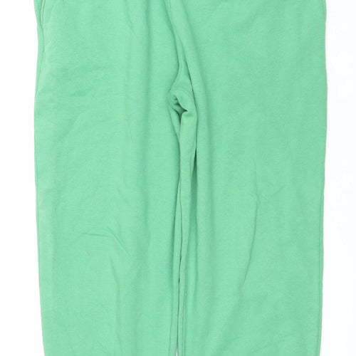 H&M Women's Green Sweatpants Trousers M Regular Fit Cotton Blend