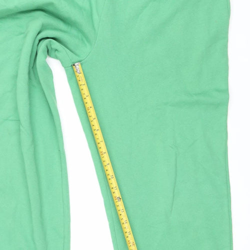 H&M Women's Green Sweatpants Trousers M Regular Fit Cotton Blend