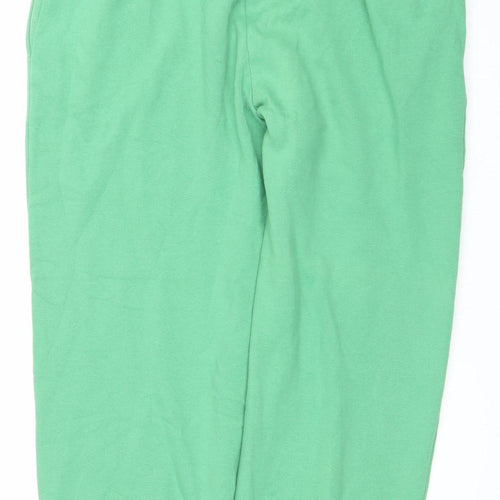 H&M Women's Green Sweatpants Trousers M Regular Fit Cotton Blend
