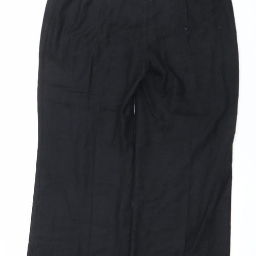 Principles Women’s Black Linen Blend Straight Leg Trousers Size 14