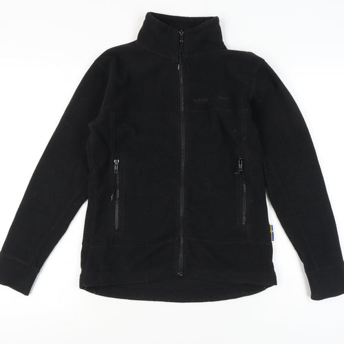 Weather Report Women’s Black Fleece Jacket Size 8 Zip Pockets Outdoor Coat