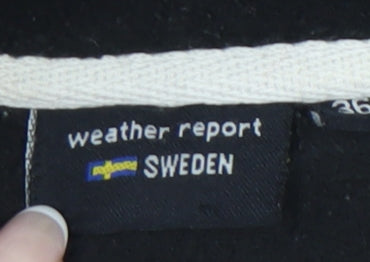 Weather Report Women’s Black Fleece Jacket Size 8 Zip Pockets Outdoor Coat
