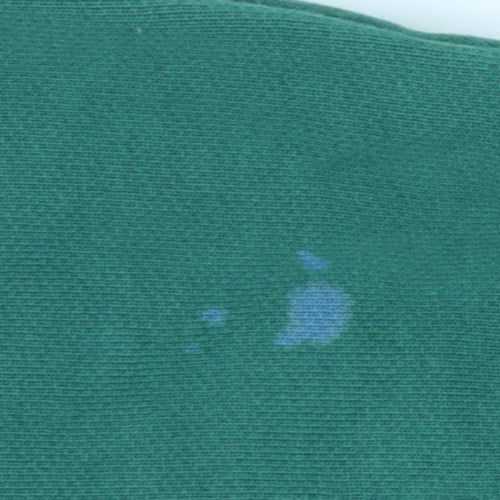 Slazenger Womens Green Logo Sweatshirt UK 8 Cotton Blend Crew Neck