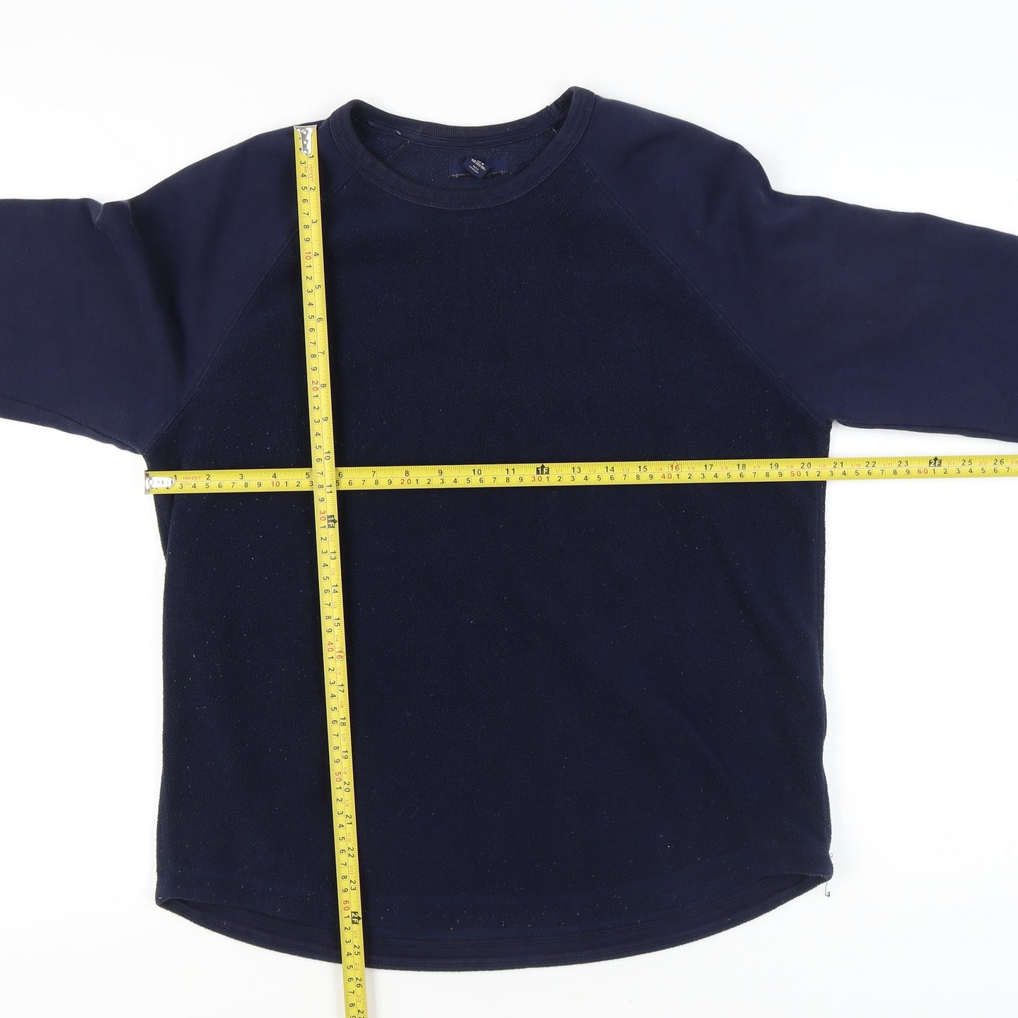 Gap Women’s Navy Blue Fleece Sweatshirt UK M Raglan Long Sleeve