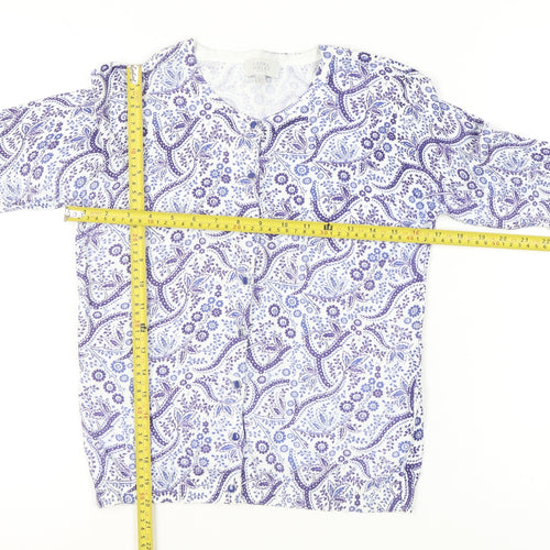 Laura Ashley Women’s Multicoloured Floral Cotton Cardigan UK 12