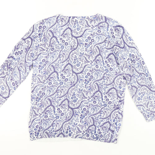 Laura Ashley Women’s Multicoloured Floral Cotton Cardigan UK 12