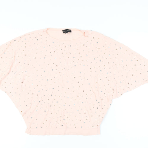 Phase Eight Women’s Pink Sequin Pullover Jumper UK S