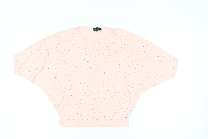 Phase Eight Women’s Pink Sequin Pullover Jumper UK S