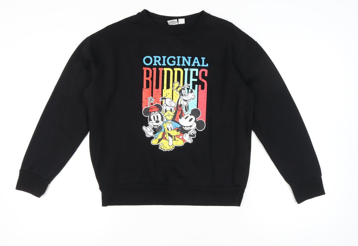 Disney Womens Black Sweatshirt S Regular Fit Mickey & Friends Graphic