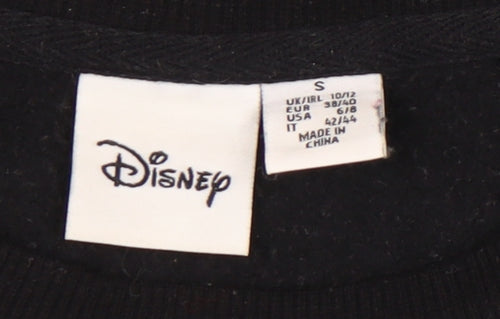 Disney Womens Black Sweatshirt S Regular Fit Mickey & Friends Graphic