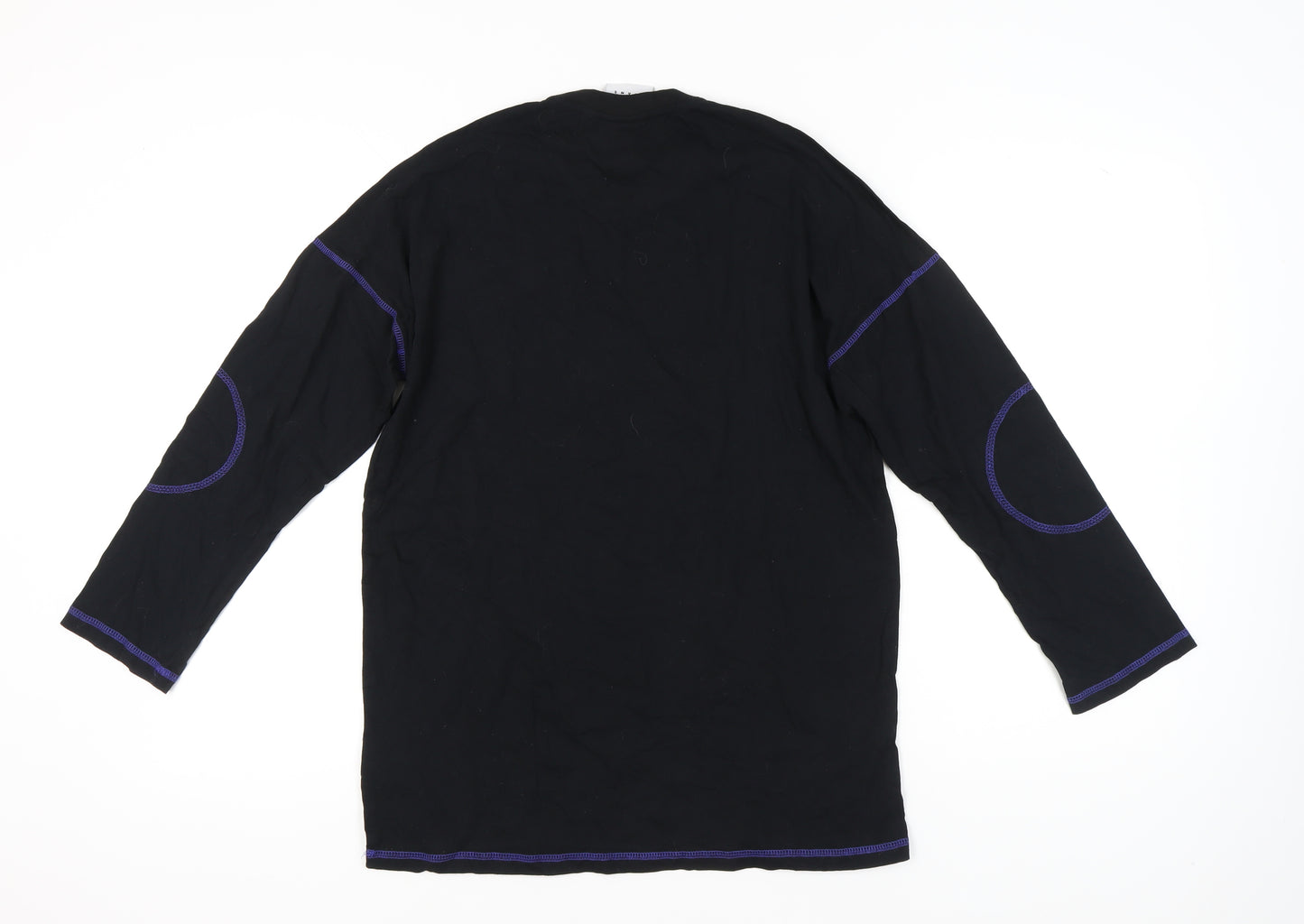 Ragged Jeans Men’s Black XS Long Sleeve Graphic Crew Neck T-Shirt