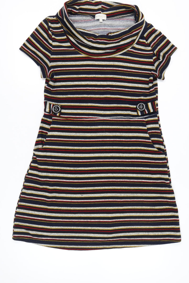 Apricot Women’s Multicoloured Stripe Shift Dress UK 14 Short Sleeve