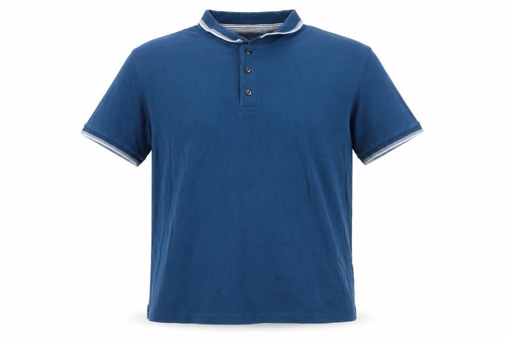 Maine New England Men's Blue Cotton Polo Shirt XL Tailored Fit