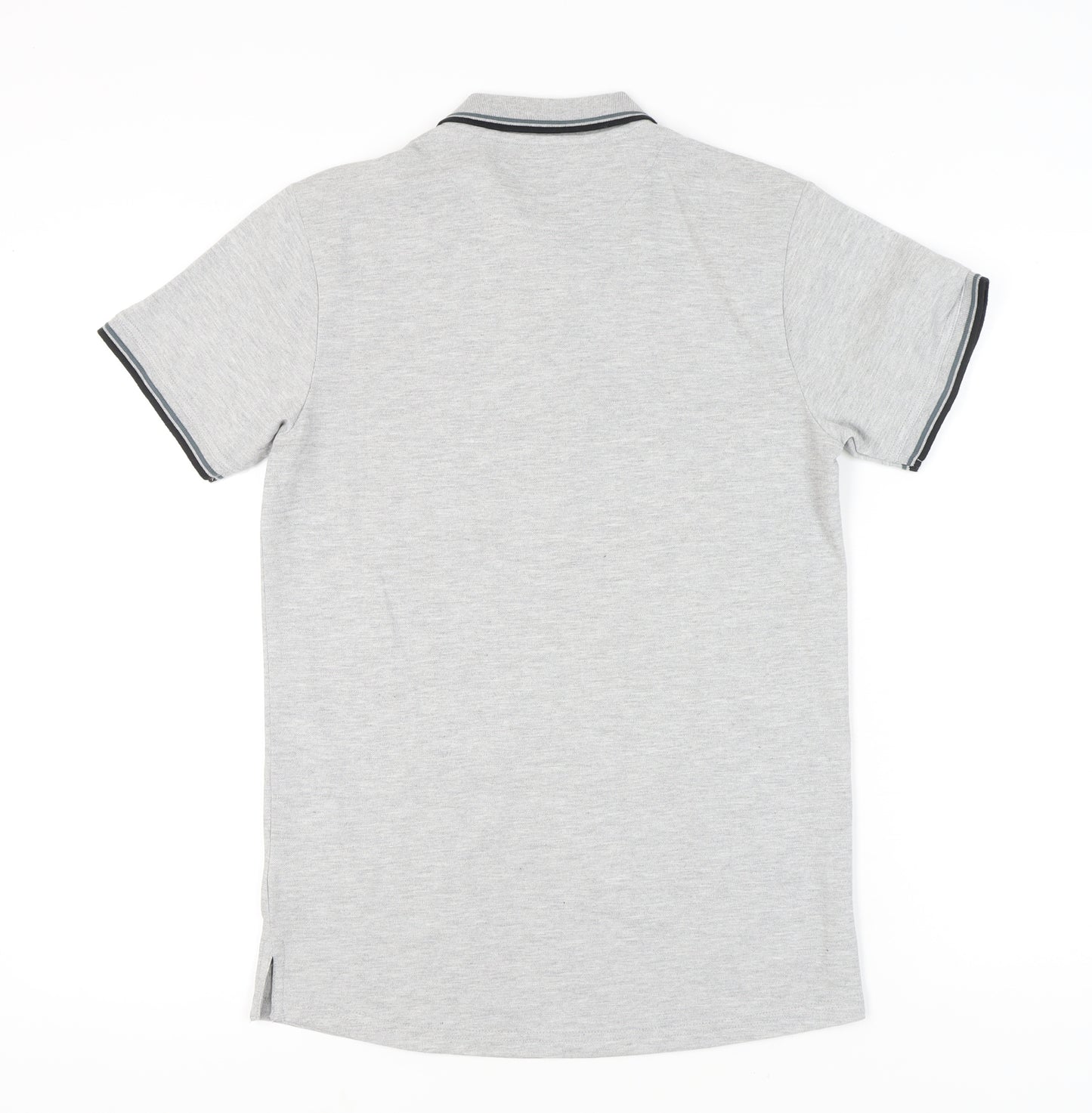 Firetrap Men’s Grey Polo Shirt S Short Sleeve Cotton Blend