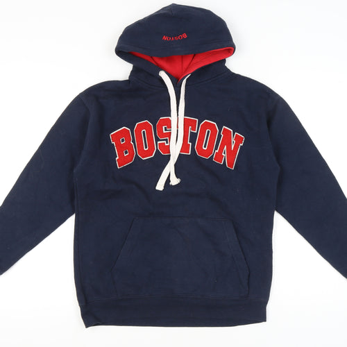 Bay State Gear Womens Navy Boston Hoodie XS Pullover Cotton Blend