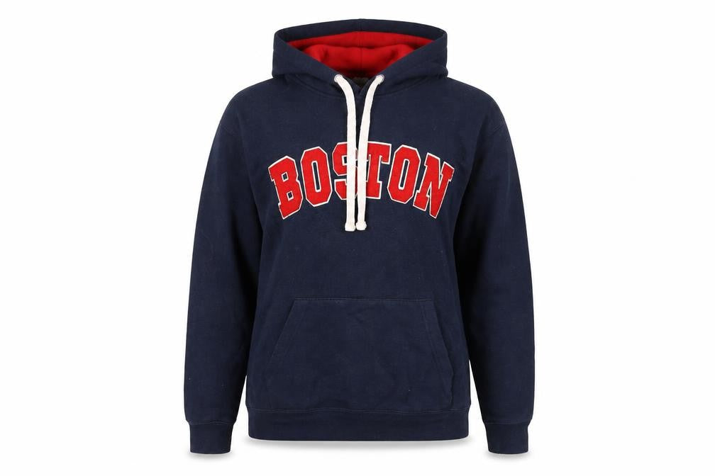 Bay State Gear Womens Navy Boston Hoodie XS Pullover Cotton Blend